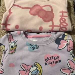 Pink and Purple Cartoon Character Sweatshirts bundle size 3T